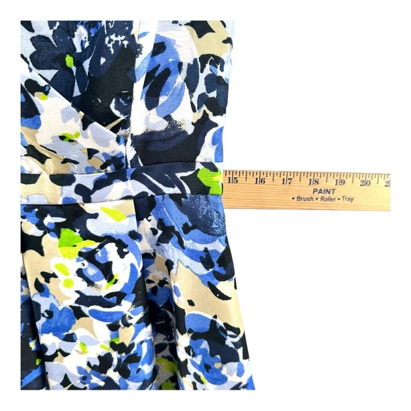 Evan Picone Black Label 2 Floral Sleeveless Fit and Flare Party Dress Cocktail - Picture 10 of 14